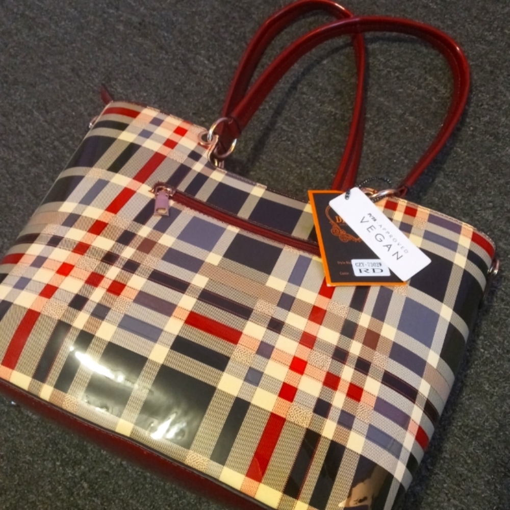 Diophy large red tote bag